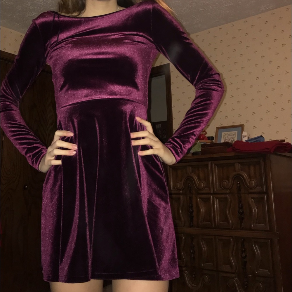 velvet skater dress